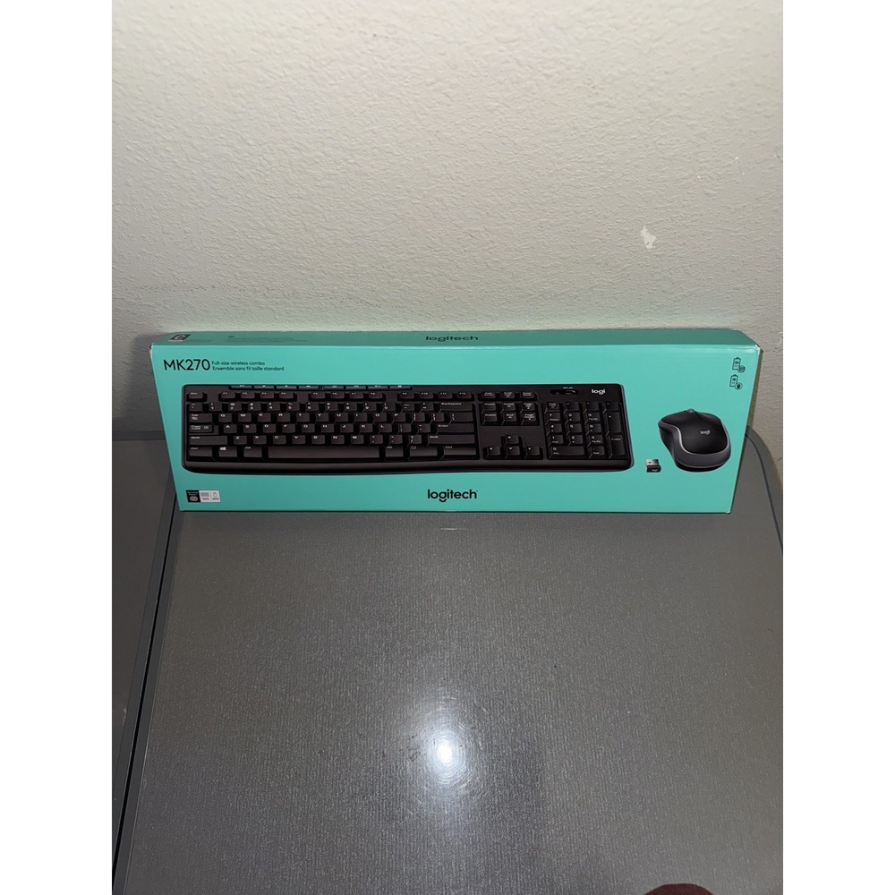 Logitech MK270 Wireless Keyboard Mouse Comb 2.4GHz USB Receiver Windows ChromeOS